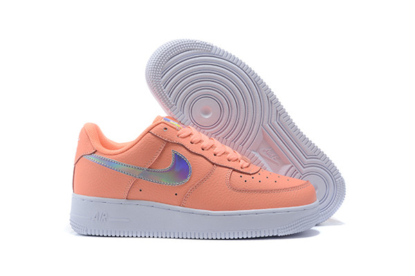 Women's Air Force 1 Low Top Orange Shoes 086 Women's Air Force 1 Low Top Orange Shoes 086